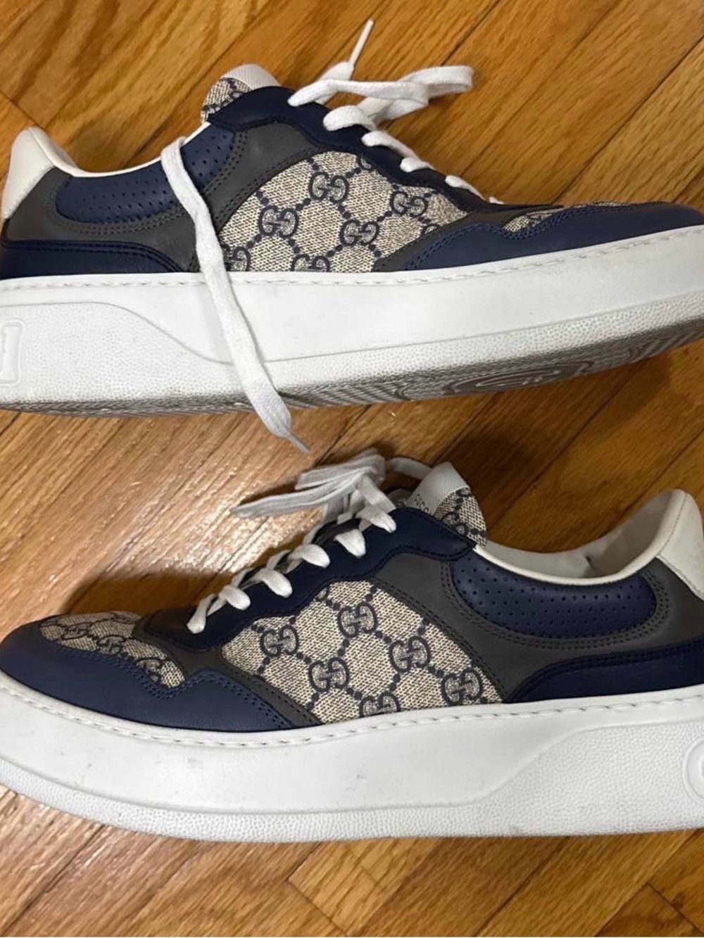Gucci GG Supreme Blue/Beige Sneakers